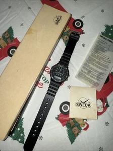 ✅Orologio Vintage SWEDA CHRONOGRAPH AEROSHELL Militare 50 metri Raro - Foto 1 di 4