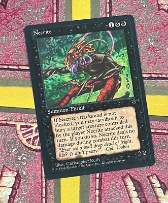 MTG NECRITE (Rush) Fallen Empires  (Wyvern Back) (OldManMTG 007-565) - Image 1 of 4