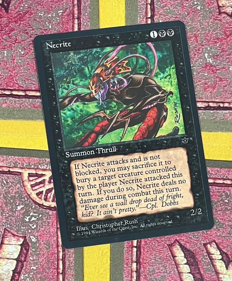MTG NECRITE (Rush) Fallen Empires  (Wyvern Back) (OldManMTG 007-565) - Image 1 of 4