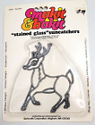 Makit & Bakit Christmas Reindeer Suncatcher Stained Glass Craft Kit Vtg 1980s