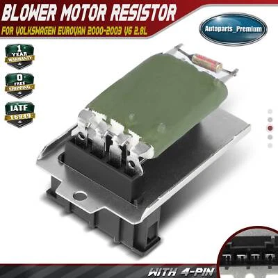 Resistor de motor de ventilador HVAC para Volkswagen EuroVan 00-03 V6 2.8L 4 pinos 701959263 - Imagem 1 de 4