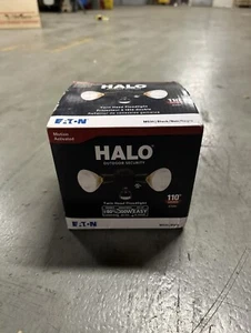 HALO Outdoor Security110 Degree Motion Detector Twin Head Floodlight Black - Picture 1 of 3