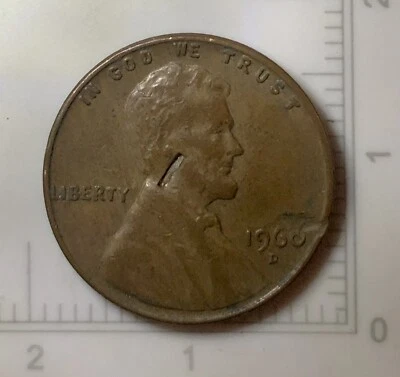 1960 D Lincoln Cent Strike Through, Large Date, Brown Error - Image 1 of 4