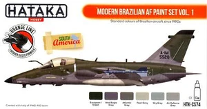 Pinturas Hataka Hobby MODERNAS BRASILEÑAS AF COLORES #1 Juego de Pintura Laca Línea Naranja - Imagen 1 de 2