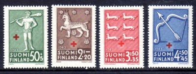 Finland Semi-Postal 1943 Scott# B54-57 Unused VF - Image 1 of 2