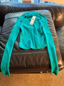 Urban Outfitters turchese manica lunga M $79 nuovo con etichetta vendita guardaroba studio - Foto 1 di 4