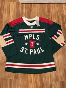 Minnesota Wild - 2022 Blank Adidas Aeroready Winter Classic Jersey 54 (XL) NWT - Picture 1 of 11