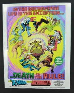 Vintage 1983 X-Men and the Micronauts Promo Poster Marvel Comics - Picture 1 of 3