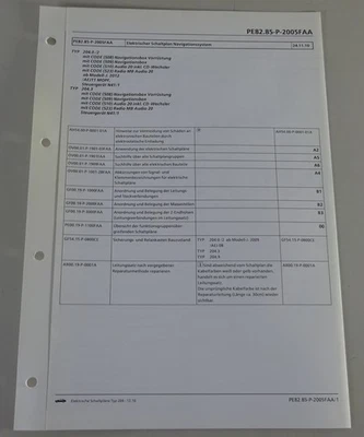 Esquemático Mercedes-Benz W204 Sistema de Navegación Tipo 204 Stand 12/2010 - Imagen 1 de 2