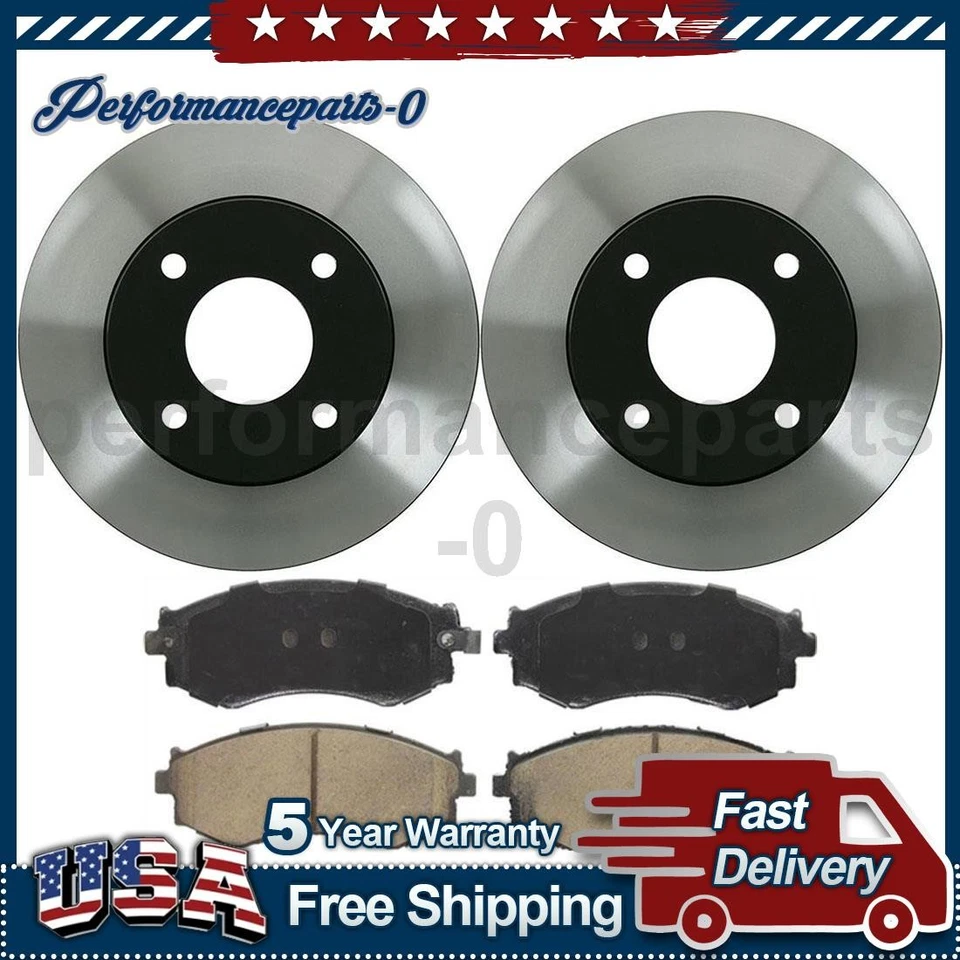 Juego de pastillas de freno de disco delanteras rotor de freno de disco para Nissan Sentra 2006-2006 Foto 1 de 4