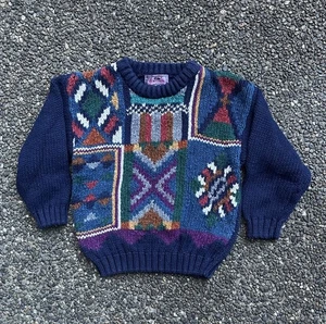 Vintage Concrete Mix Pullover Sweater Kids M Medium Age 5-6 - Picture 1 of 3