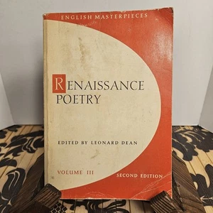 Renaissance Poetry Volume III - Leonard Dean (Paperback, 1964) - Foto 1 di 12