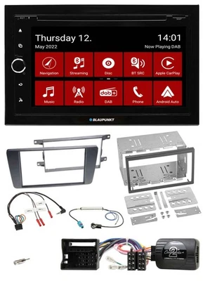 Blaupunkt Lenkrad DVD Bluetooth DAB 2DIN USB Autoradio für Skoda Octavia 04-13 S - Bild 1 von 4
