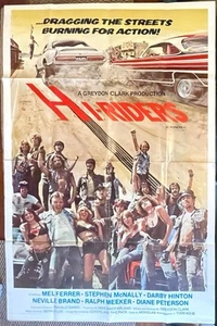 Poster film originale HI-RIDERS 1977 Classic Drive-In 1 foglio 27x41 DRAG RACING - Foto 1 di 4