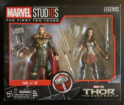 Marvel Studios Legend Series Primeros 10 Años Thor Mundo Oscuro y SIF NUEVO EN CAJA Foto 1 de 2