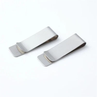 2pcs Money Clip Holder Cash Wedding Favour 2 Size for Business Card Pen Holder - Image 1 of 4