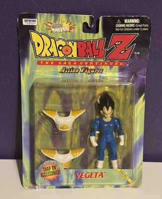 Dragon Ball Z The Saga Continues Series 1 Vegeta 5" boneco 1999 raro no cartão novo - Imagem 1 de 4