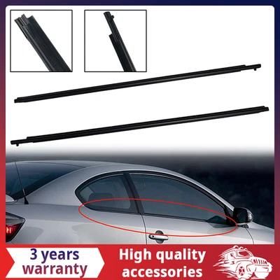 Fit For 2005-2010 Scion TC Door Glass Window Weatherstrip Seal Kit Left+Right Foto 1 de 4