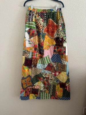 Falda hippie vintage para mujer hecha a mano retazos años 60 70 talla S Foto 1 de 4