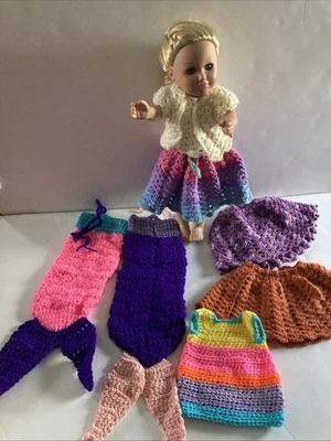 Lote de roupas de boneca e crochê 2013 My Life 18 pol. vestido saias sereia - Imagem 1 de 4