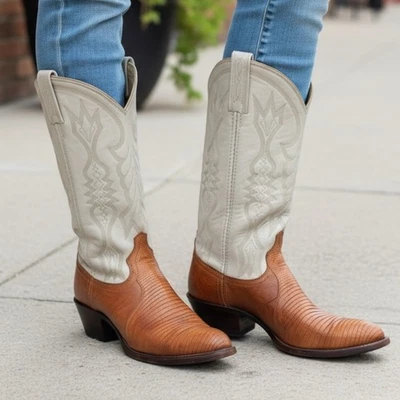 Botas de Vaquero Dan Post 6M para Mujer 6630091 Lagarto Marrón Occidental Tostado - Hechas en EE. UU. Foto 1 de 4