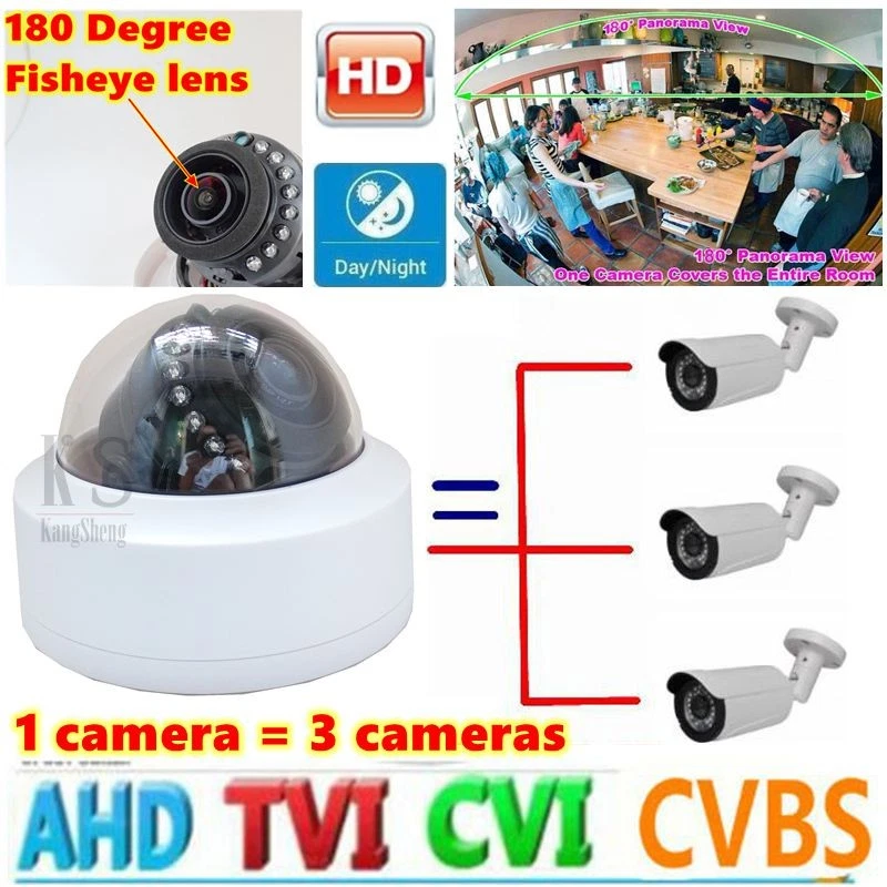 HD 1080P CCTV Security Camera 2MP IR Dome Camera AHD TVI CVI CVBS 4 in 1 Indoor - Image 1 of 4