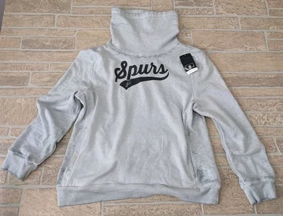 Sudadera NBA San Antonio Spurs Para Mujer Gris Envejecido Cuello Embudo, Talla L Nueva Foto 1 de 4