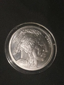 2 oz - Buffalo SILVER Nickle Tribute - BU IN A CAPSULE - Picture 1 of 2