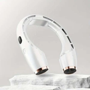Digital Display Cooling Neck Hanging Fan, USB Charging With Built-in 4000mah Bat - Picture 1 of 11