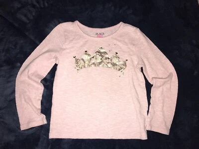 TCP Children's Place Rosa Top Sudadera Corona Dorada Niña 7/8 Suave Acogedor Suéter  Foto 1 de 4
