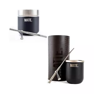 Matte Upgrade Bundle - Dual Yerba Mate Kürbis Tasse Set (6,5 oz & 6 oz, schwarz) mit... - Bild 1 von 9
