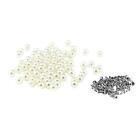 100 Pieces Pearl Rivets Studs Half Hole for Clothes Leather Bag Decoration