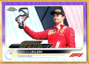2022 Topps Chrome Formula 1 Purple Refractors #182 Charles Leclerc DOD /399 - Photo 1 sur 2