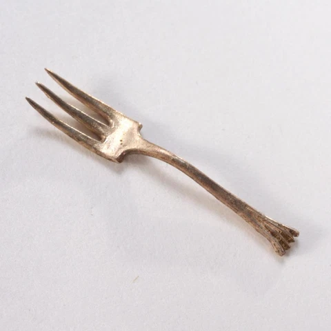 William B Meyers Sterling Silver Miniature Vintage Dollhouse Tiny Fork 1"l 1:6 Cover