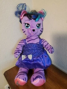 Build A Bear 21” Honey Girls Teegan Tiger Purple Plush Stuffed Animal With Dress - Picture 1 of 12