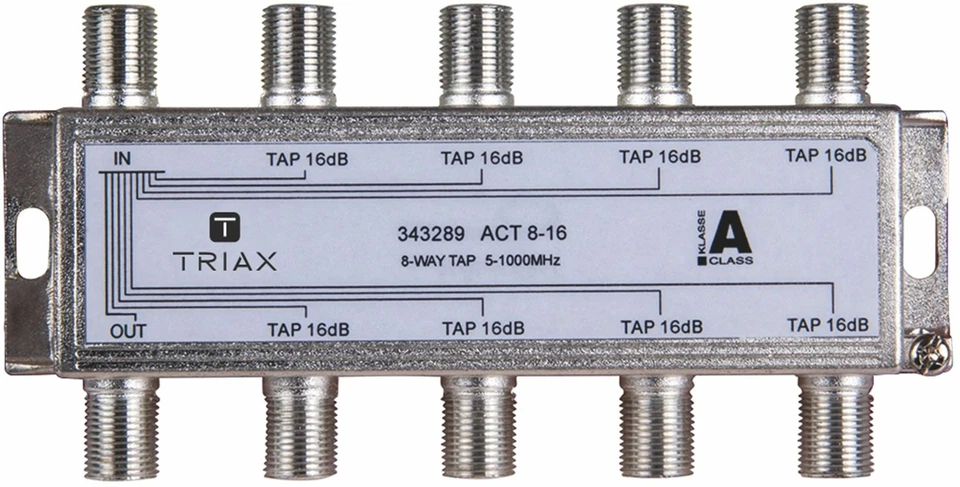 Triax ACT 8-16 Derivador de 8 salidas 16dB - Immagine 1 di 1