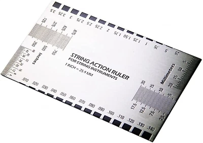 String Action Gauge Ruler, Guitar Height Gauge Set up Tool for Electric Bass and - Image 1 of 4