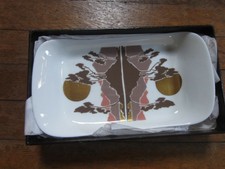 Vintage Scotland Bone China Dish hand painted in the box Unusual
