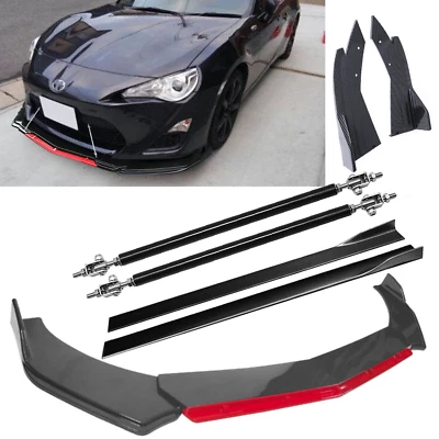 For Toyota 86 GT Front Bumper Lips Rear Splitter Spoiler Side Skirts Carbon Foto 1 de 4