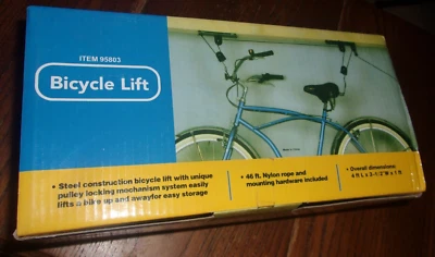 BICYCLE LIFT # 95803 Ceiling Mounted Hanger Pulley Rack BIKE STORAGE - Image 1 of 2