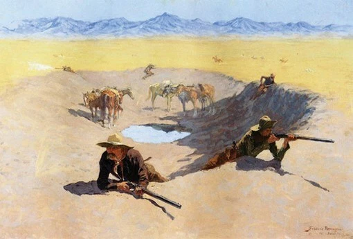 PÓSTER DE ARTE OCCIDENTAL Lucha con agujeros de agua - Frederic Remington Foto 1 de 1