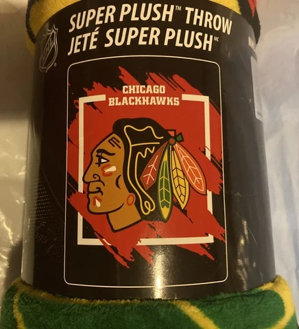 NEW NHL Chicago Blackhawks 46"x60" Super Plush Throw Blanket Cover