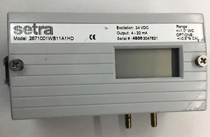 Setra 2671001WB11A1HD +/- 1"WC 4-20ma Pressure Transmitter With LCD Display - Picture 1 of 4