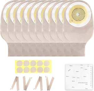 Colostomy Bags,Ostomy Supplies One Piece Drainable Pouches for Ileostomy Stoma C - Picture 1 of 12