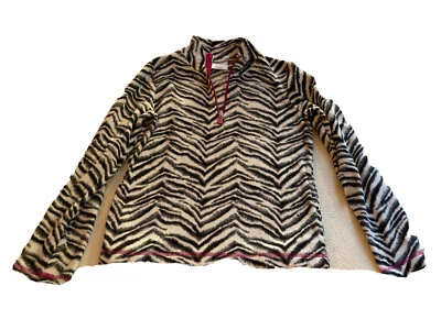 Danskin Junior's Girls long sleeve shirt Black white zip Pockets size L (10/12) - Image 1 of 3