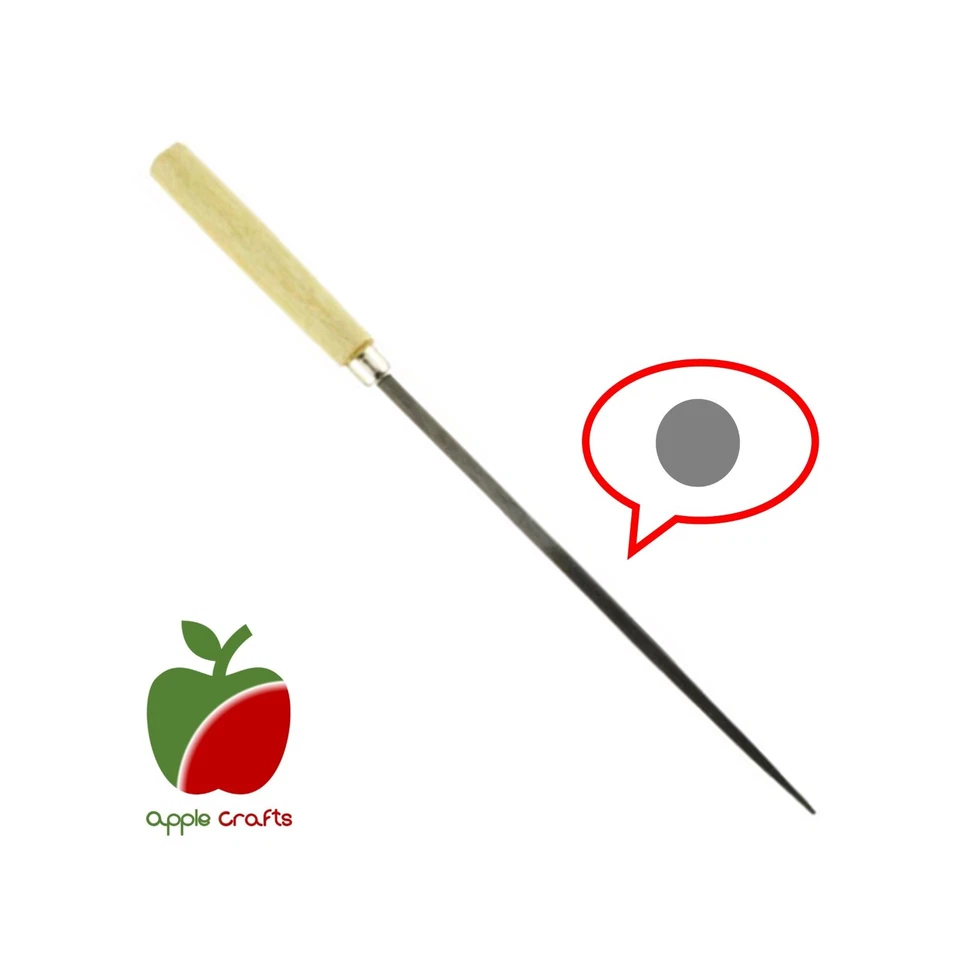 6-1/2 Round File With Wood Handle (1 to 24 Files) by Apple Crafts - Image 1 of 1