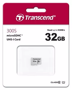 Transcend 32GB MicroSDHC 300s Class 10 UHS-1 Memory for Transcend Dash Cam - Picture 1 of 2