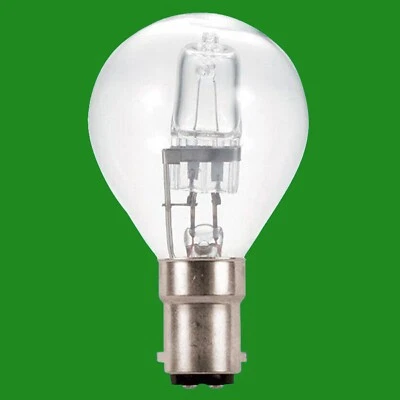 2x 33W (=40W) Halogen Dimmable Clear Golf G45 Mini Globe Light Bulb Lamp SBC B15 - Image 1 of 2