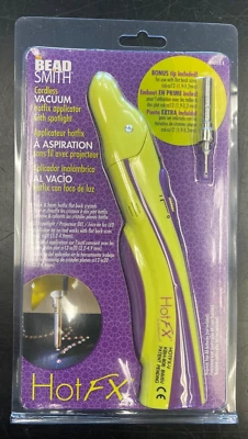 The Beadsmith Cordless Vacuum Hot Fix Applicator with LED Spotlight, Bonus. New - Image 1 of 2