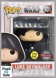 501 Luke Skywalker (Hooded) Glow Star Wars - Box Damaged Funko POP - Picture 1 of 3